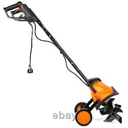 10-Amp Motor 14-Inch Electric Tiller and Cultivator Adjustable 5-5/8-inch Wheels