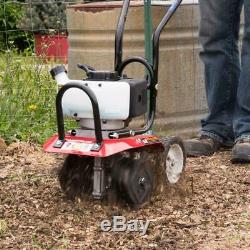 10 in. 43cc gas 2-cycle cultivator with carb compliant garden tiller new mini