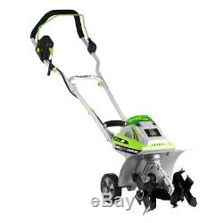 11 In. 40 Volt 4.0 Ah Cordless Electric Tiller Cultivator 4 Convertible Tines