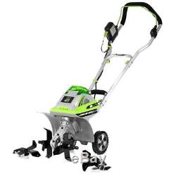11 In. 40 Volt 4.0 Ah Cordless Electric Tiller Cultivator 4 Convertible Tines