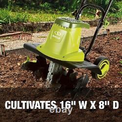 16-inch Electric Garden Tiller Cultivator Garden Tool 13.5-Amp Height Adjustable