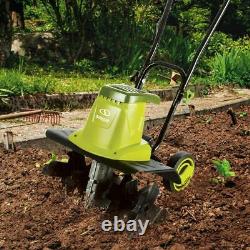 16 inch Electric Tiller Garden Cultivator with Wheels Corded Folding Handle Yard