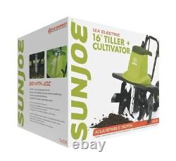 16-inch Garden Tiller + Cultivator, 12-Amp, 3-Position Height Adjustment