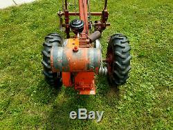 1950s Montgomery Ward garden tractor, Wards Power-Trac walkbehind cultivator