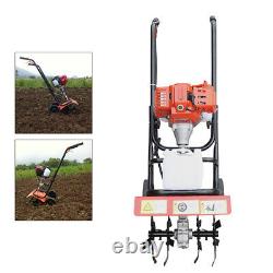 1.9KW 2Stroke Gas MiniTiller Soil Tilling Cultivator Plant Farm Garden Yard Tool