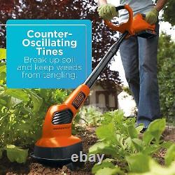 20V Cordless Cultivator Tiller Kit Garden with Battery Gardening Tool Lightweight