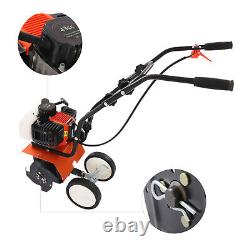 2-Stroke 43CC Cultivator Tiller Gasoline Powered Hand Rotary Tiller Garden Farm