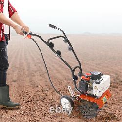 2-Stroke 43CC Cultivator Tiller Gasoline Powered Hand Rotary Tiller Garden Farm