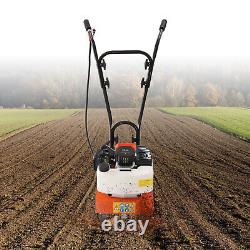 2-Stroke 43CC Cultivator Tiller Gasoline Powered Hand Rotary Tiller Garden Farm