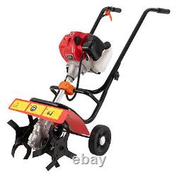 2 Stroke Gas Tiller Cultivator Hand-pull Recoil Garden Farm Tilling Tool 1900W