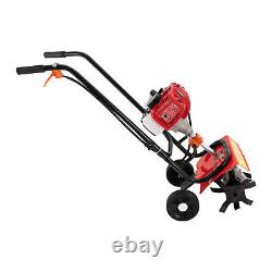 2 Stroke Gas Tiller Cultivator Hand-pull Recoil Garden Farm Tilling Tool 1900W