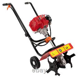 2 Stroke Gas Tiller Cultivator Hand-pull Recoil Garden Farm Tilling Tool 1900W