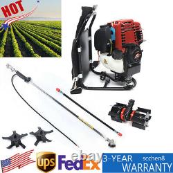 3 in1 Hedge Trimmer Backpack Type Tiller Cultivator For Garden Brush 4-Stroke