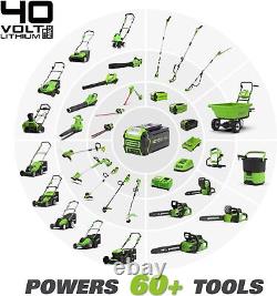 40V Cordless Tiller/Cultivator 4.0Ah Battery Charger Included Adjustable Width