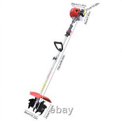 42.7CC 2 Stroke Mini Gas Powered Tiller Cultivator Rototiller Garden Farm Tiller