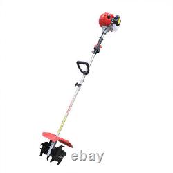 42.7CC 2 Stroke Mini Gas Powered Tiller Cultivator Rototiller Garden Farm Tiller