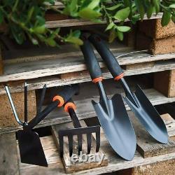 4pcs Garden Tools Set Trowel Rake Shovel Heavy Duty Metal Outdoor Ergonomic USA