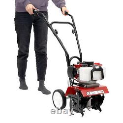 52CC 2Stroke Mini Tiller Cultivator Gas Powered Rototiller Garden Farm Tiller