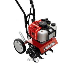 52CC 2Stroke Mini Tiller Cultivator Gas Powered Rototiller Garden Farm Tiller