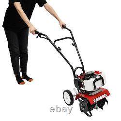 52CC 2Stroke Mini Tiller Cultivator Gas Powered Rototiller Garden Farm Tiller US