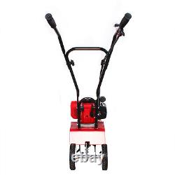 52CC 2Stroke Mini Tiller Cultivator Gas Powered Rototiller Garden Farm Tiller US