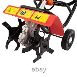 52CC 2 Stroke Gas Power Mini Tiller Cultivator Yard Garden Rototiller Cultivator