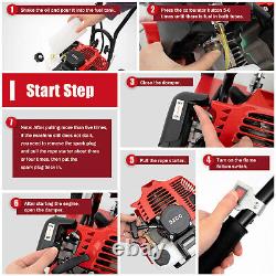 52CC 2-Stroke Gas Powered Tiller Cultivator Garden Yard Rototiller Tilling Tool