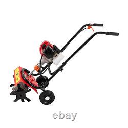 52CC 2 Stroke Gas Powered Tiller Cultivator, Plant Garden Farm Tilling Tool