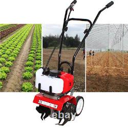 52CC 2 Stroke Mini Gas Tiller Soil Cultivator Farm Garden Tilling Tool 6500rpm