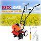 52cc 9000rpm Soil Gas Mini Tiller Cultivator Farm Plant Garden Yard Tilling Tool