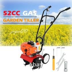 52CC 9000rpm Soil Gas Mini Tiller Cultivator Farm Plant Garden Yard Tilling Tool