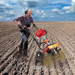 52cc 2-Stroke Gas Power Garden Farmyard Tiller Cultivator Tilling Rototiller USA