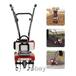 52cc Gas Power Garden Farmyard Tiller Cultivator 6500 rpm Tilling Tool 2-Stroke