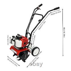 52cc Gas Power Garden Farmyard Tiller Cultivator 6500 rpm Tilling Tool 2-Stroke