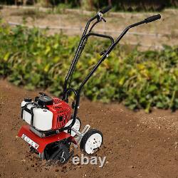 52cc Gas Power Garden Farmyard Tiller Cultivator 6500 rpm Tilling Tool 2-Stroke