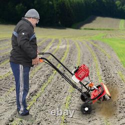 52cc Gas Power Garden Farmyard Tiller Cultivator Tilling Rototiller 2 Stroke