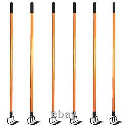 6 Pack Ashman Garden Cultivator/Tiller with Sturdy Handle-Heavy Duty for Digging