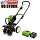 80 V 10 In Cultivator With 2 Ah Battery & Charger Brushless Motor Black/green New