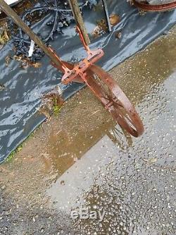 Antique Garden Cultivator Plow With Blade Good Wheel Great Condition