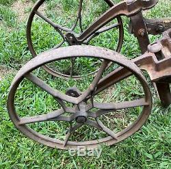 Antique Garden Hoe Planet Jr. Double Wheel Cultivator Star Wheels Circa 1892