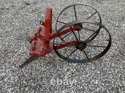 Antique Vintage Double Two Wheel Hoe Garden Cultivator Plow Sweep Planet Jr