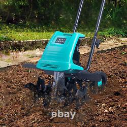Autovo Tiller Cultivator 17 inch 15 Amp 6 Steel Tines Tillers for Gardening, New