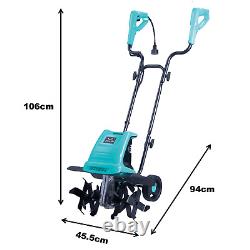 Autovo Tiller Cultivator 17in 15 Amp 6 Steel Electric cultivator for Gardening