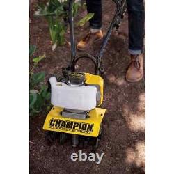Champion 43 Cc 2-Stroke Portable Gas Garden Tiller Cultivator withAdjustable Depth