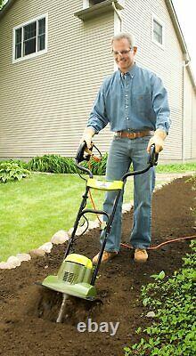 Corded Electric Tiller Garden Cultivator Multifuction 14-Inch 4 Steel Blades US