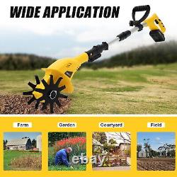 Cordless Garden Tiller, Electric Cultivator Rototiller Yard Lawn Power Tools 20V