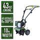 Earth Series Mini Cultivator 10 In. 43cc 2-cycle Gas Powered Flower Garden Tool