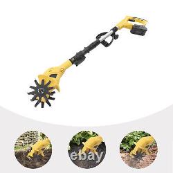 Electric Cordless Cultivator Tiller Battery Powered Garden Yard Cultivating Tool