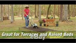 Electric Tiller Cultivator Adjustable Width Soil Flower Bed Garden Lawn Small