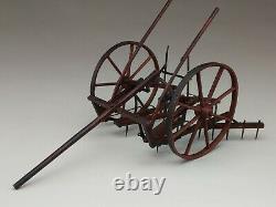 Extraordinary Antique Salesman Sample Of A Horse Drawn Walk-behind Cultivator